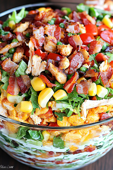 7-Layer Chicken Bacon Ranch Salad