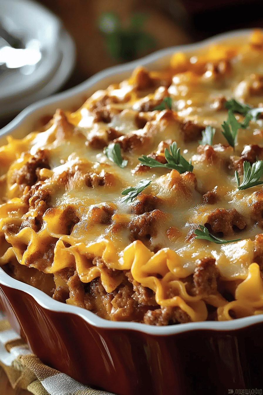 Amish Country Casserole slice on plate showing perfect texture and swirl pattern
