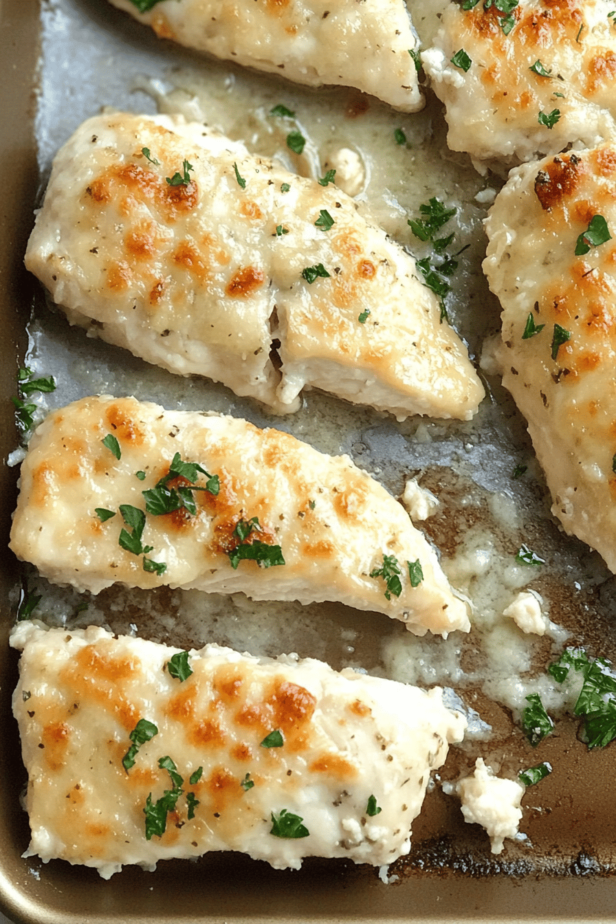 Baked Parmesan Chicken final dish beautifully presented and ready to serve