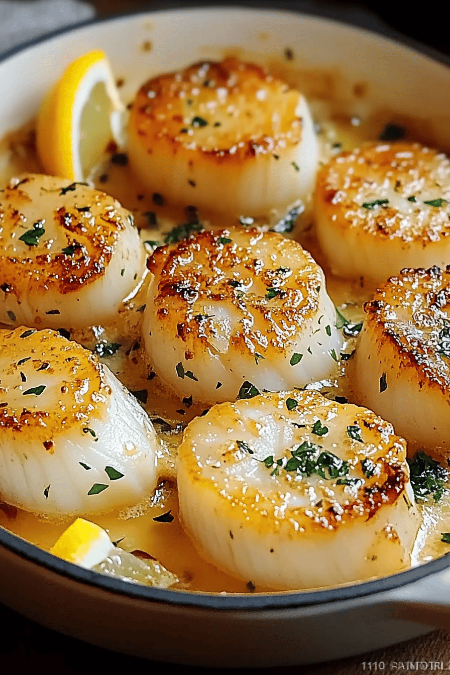 Baked Scallops Recipe final dish beautifully presented and ready to serve