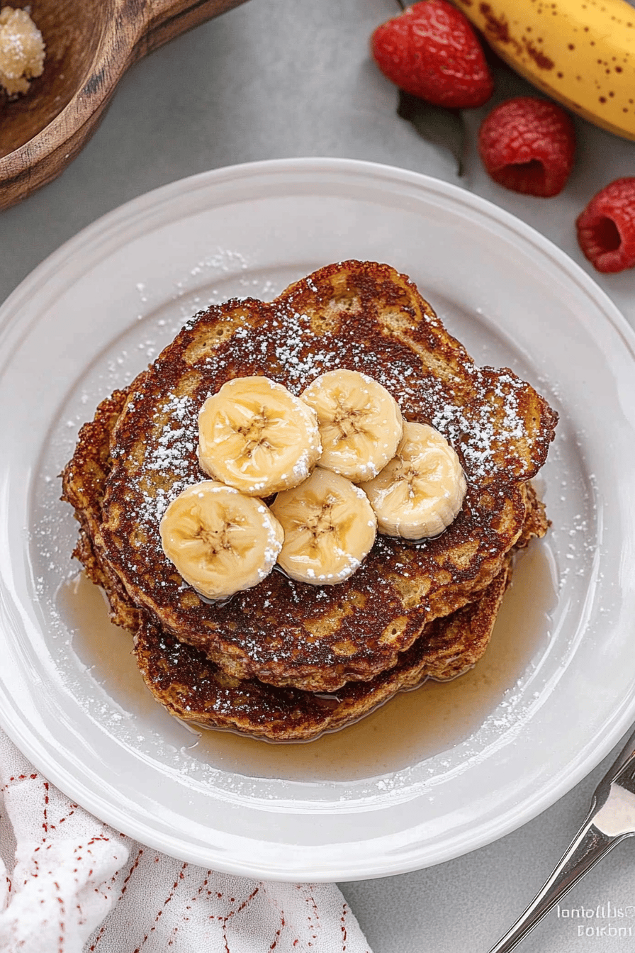 Banana Bread French Toast final dish beautifully presented and ready to serve