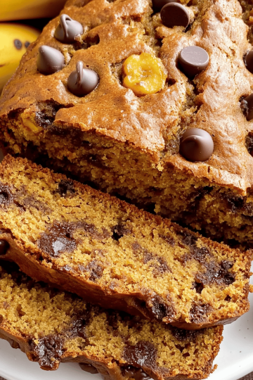 Banana Pumpkin Chocolate Chip Bread