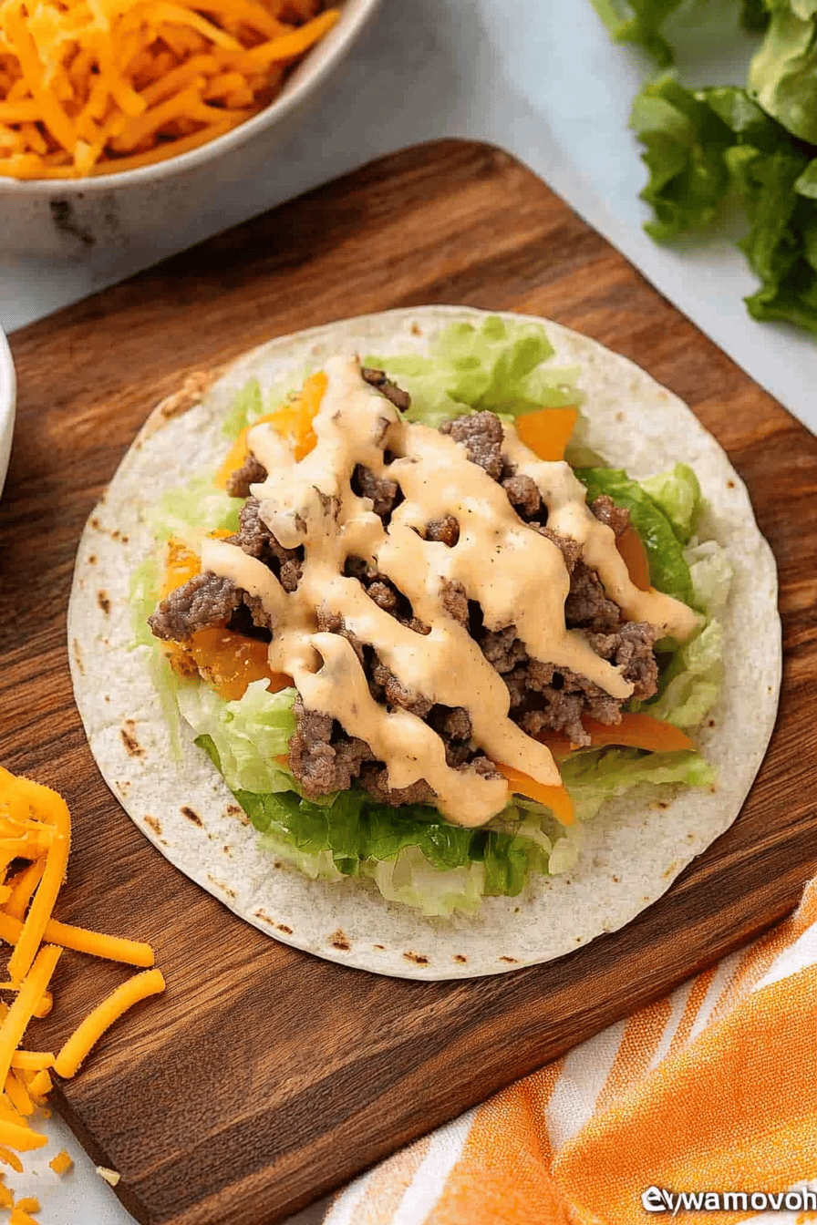 Big Mac Wrap Recipe final dish beautifully presented and ready to serve