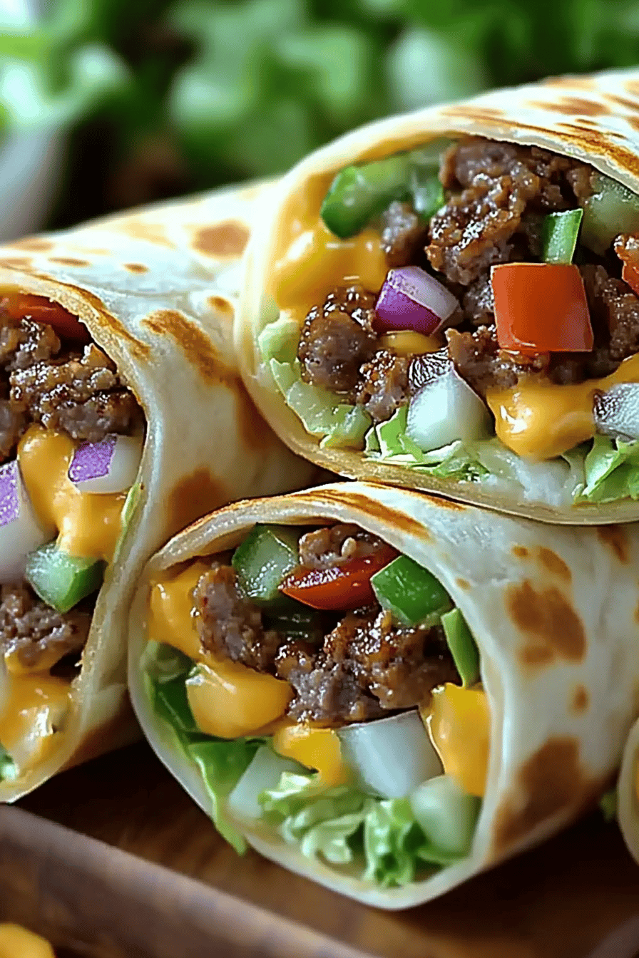 Big Mac Wraps final dish beautifully presented and ready to serve