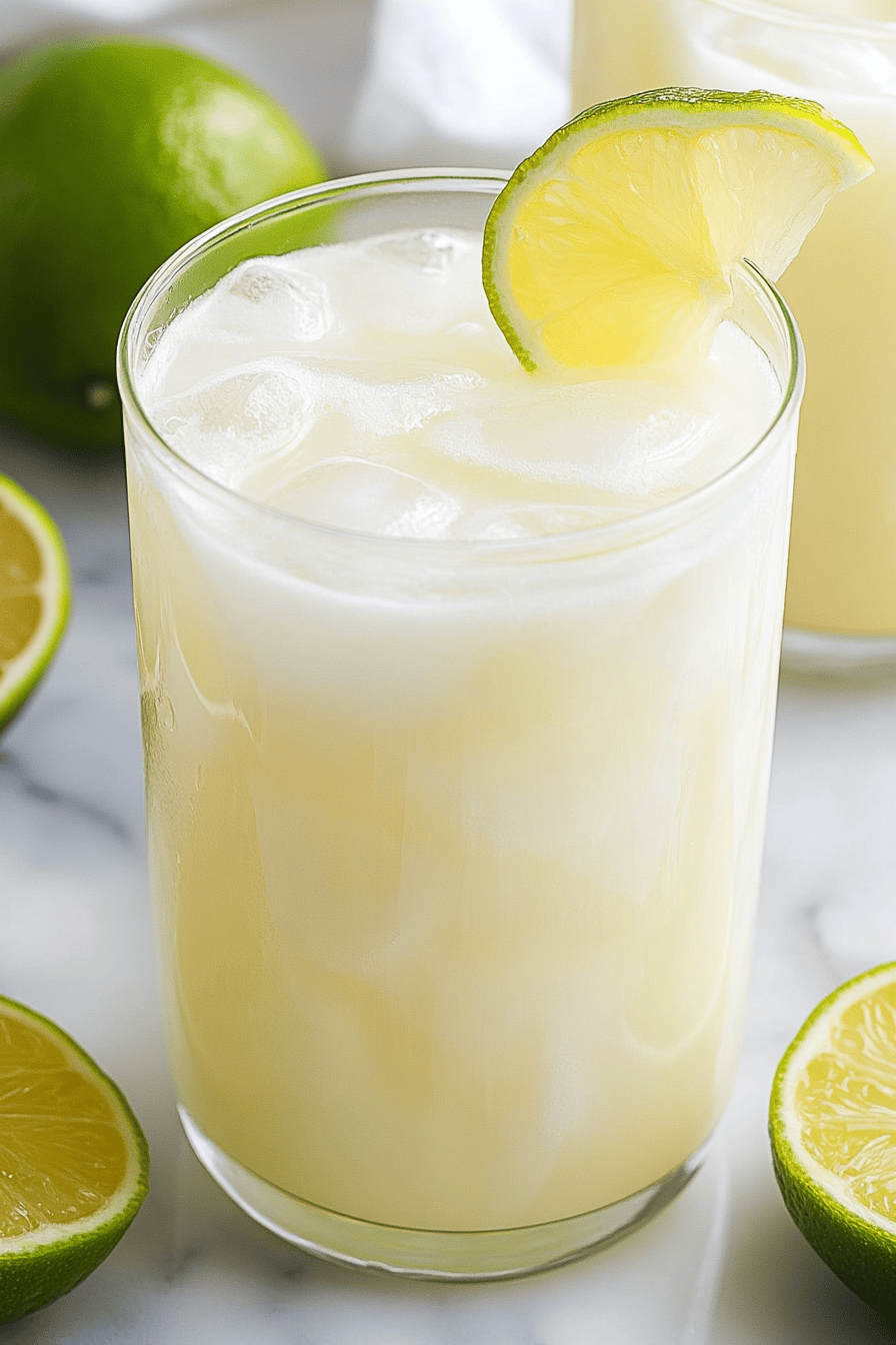 Brazilian Lemonade Recipe ingredients organized and measured on kitchen counter