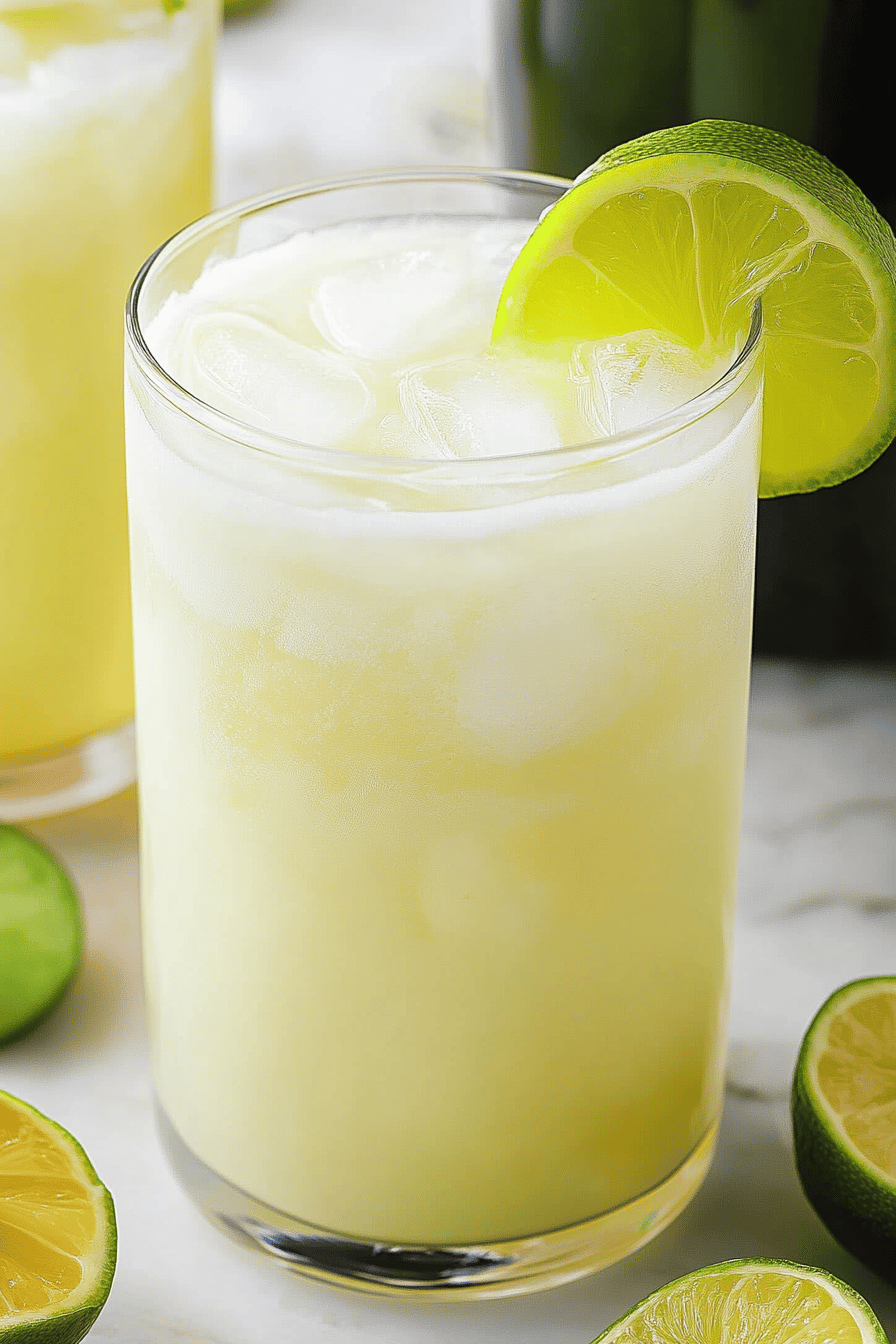Brazilian Lemonade Recipe ingredients organized and measured on kitchen counter