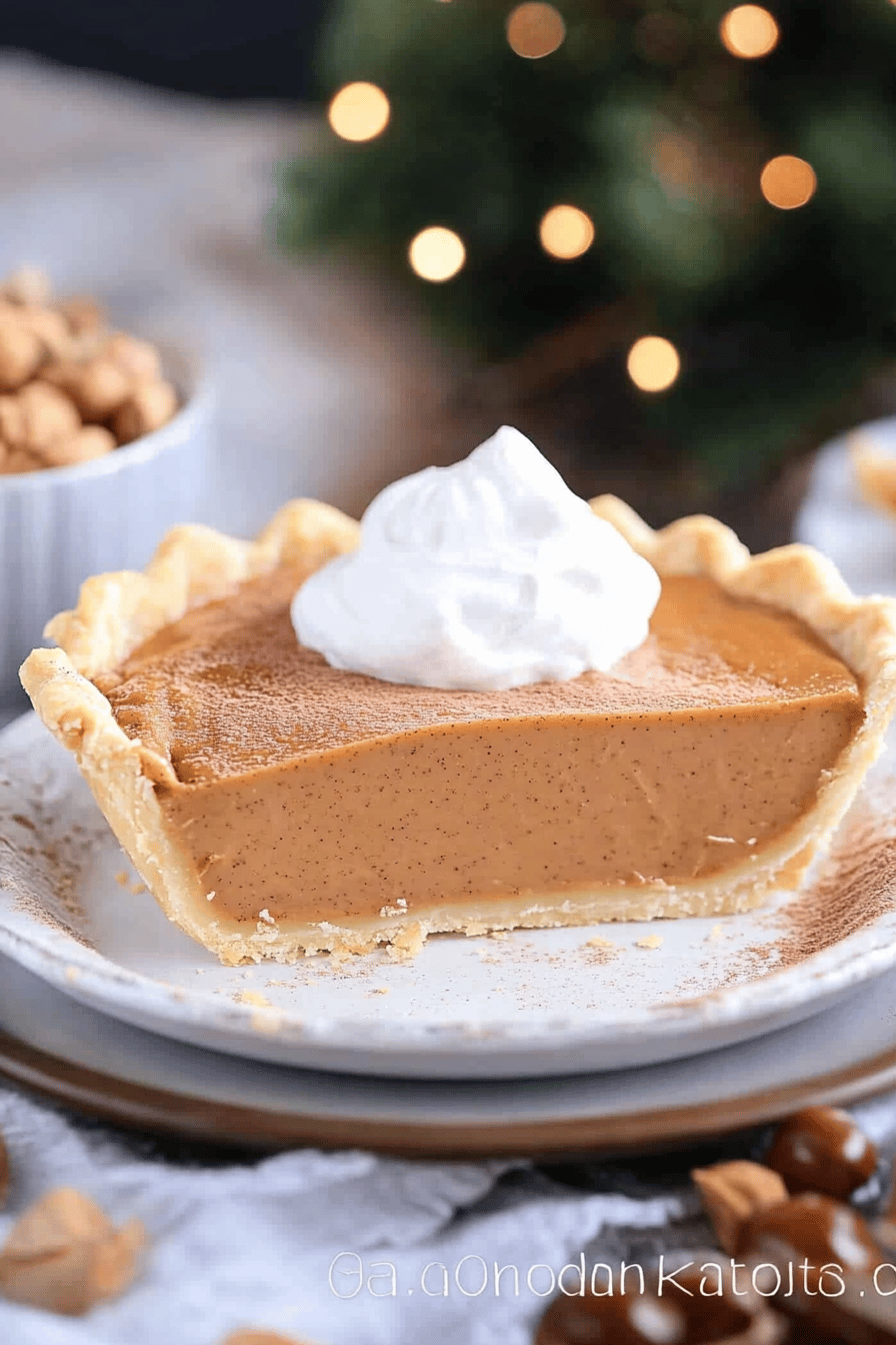 Butterscotch Cinnamon Pie slice on plate showing perfect texture and swirl pattern