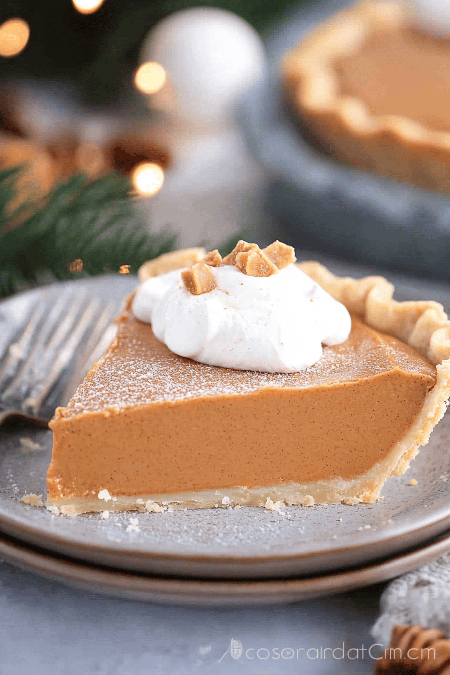 Butterscotch Cinnamon Pie final dish beautifully presented and ready to serve
