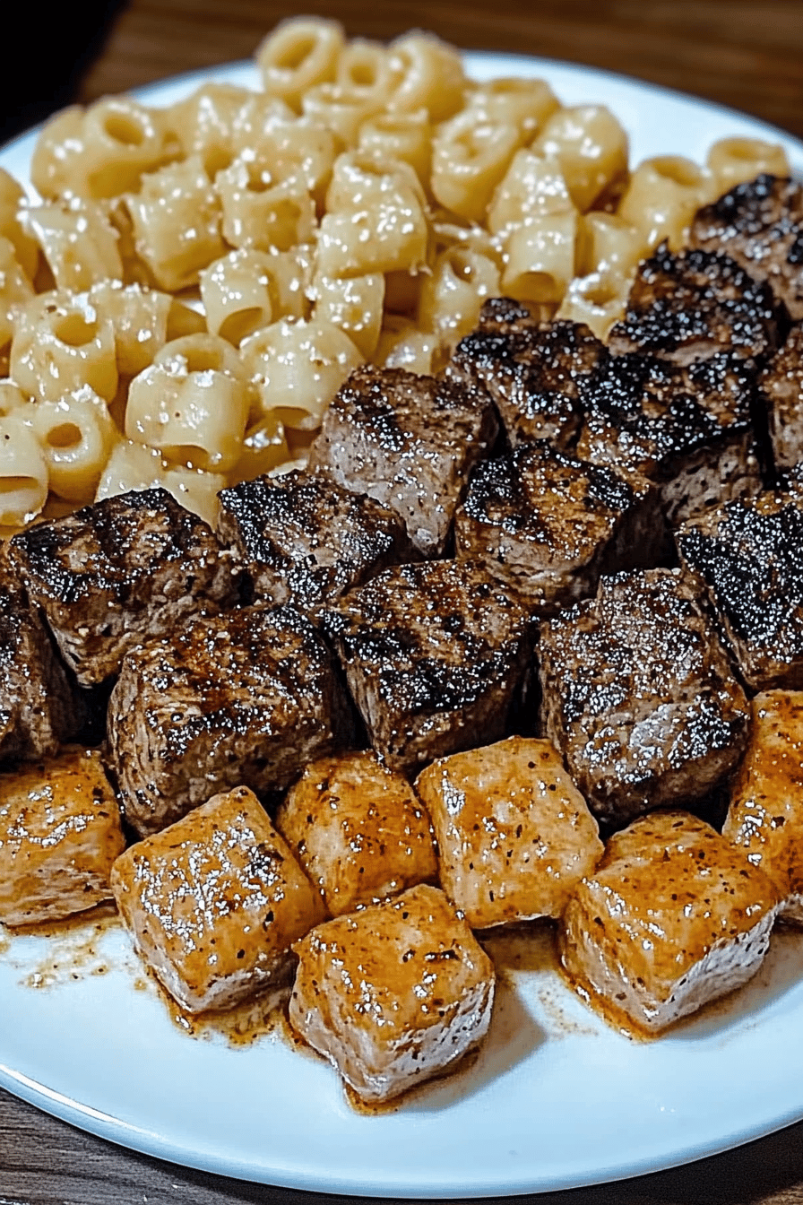 Cajun Parmesan Steak slice on plate showing perfect texture and swirl pattern