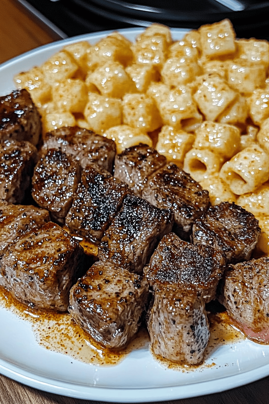 Cajun Parmesan Steak final dish beautifully presented and ready to serve