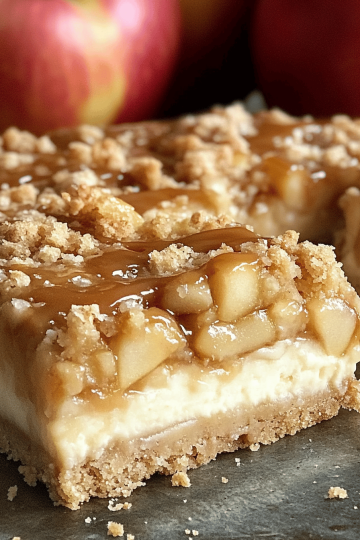 Caramel Apple Cheesecake Bars