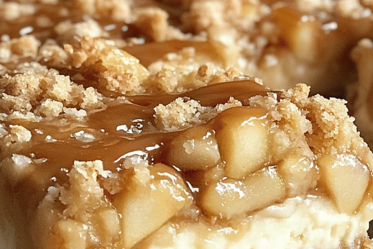 Caramel Apple Cheesecake Bars