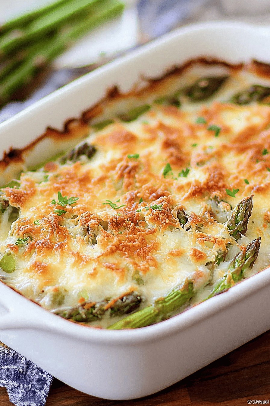 Cheesy Baked Asparagus slice on plate showing perfect texture and swirl pattern