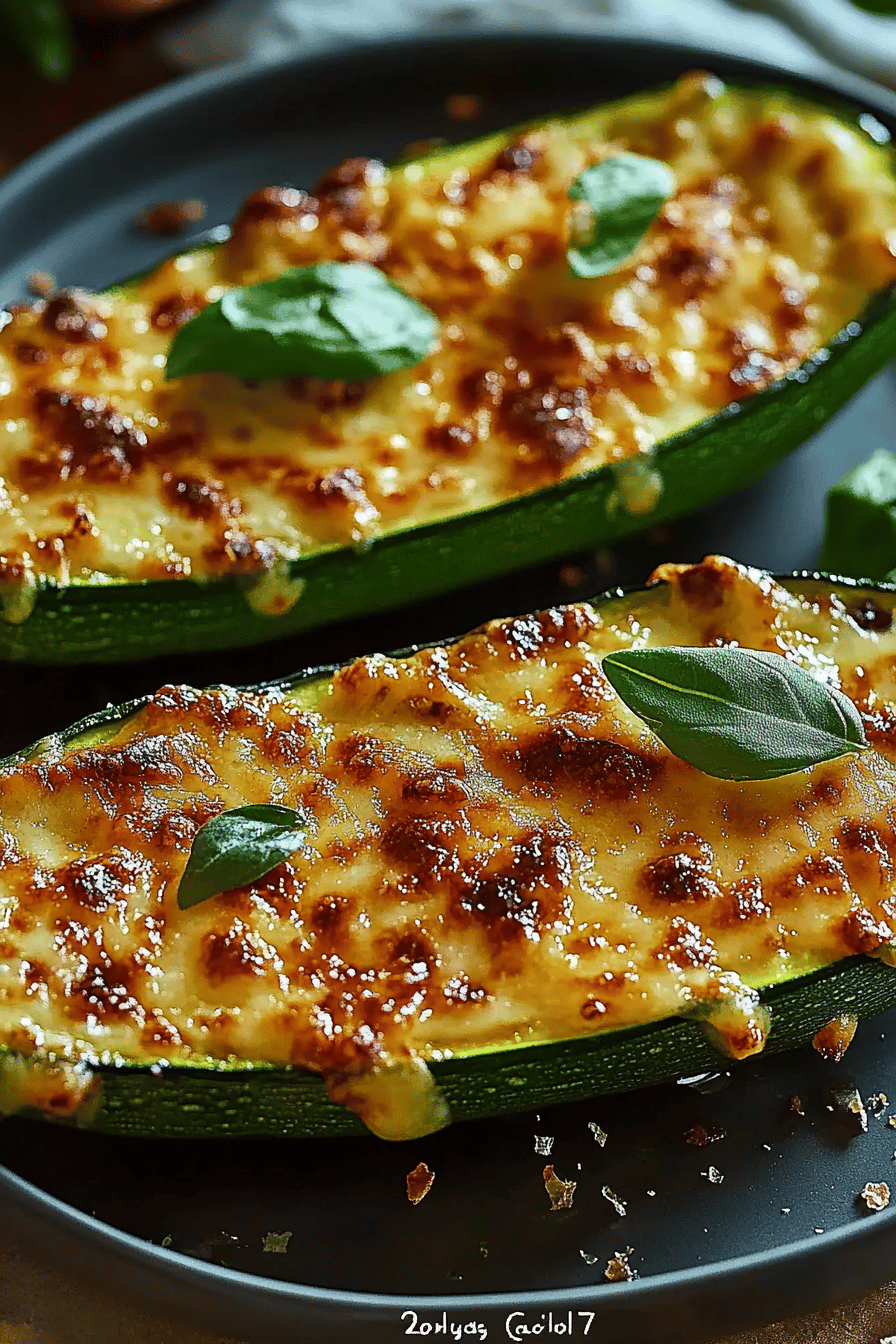 Cheesy Garlic Zucchini Steaks slice on plate showing perfect texture and swirl pattern