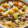 Cheesy Hamburger Potato Soup