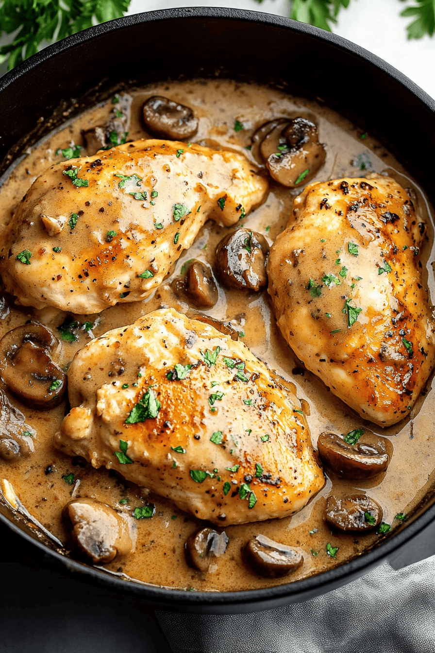 Chicken Marsala Recipe final dish beautifully presented and ready to serve