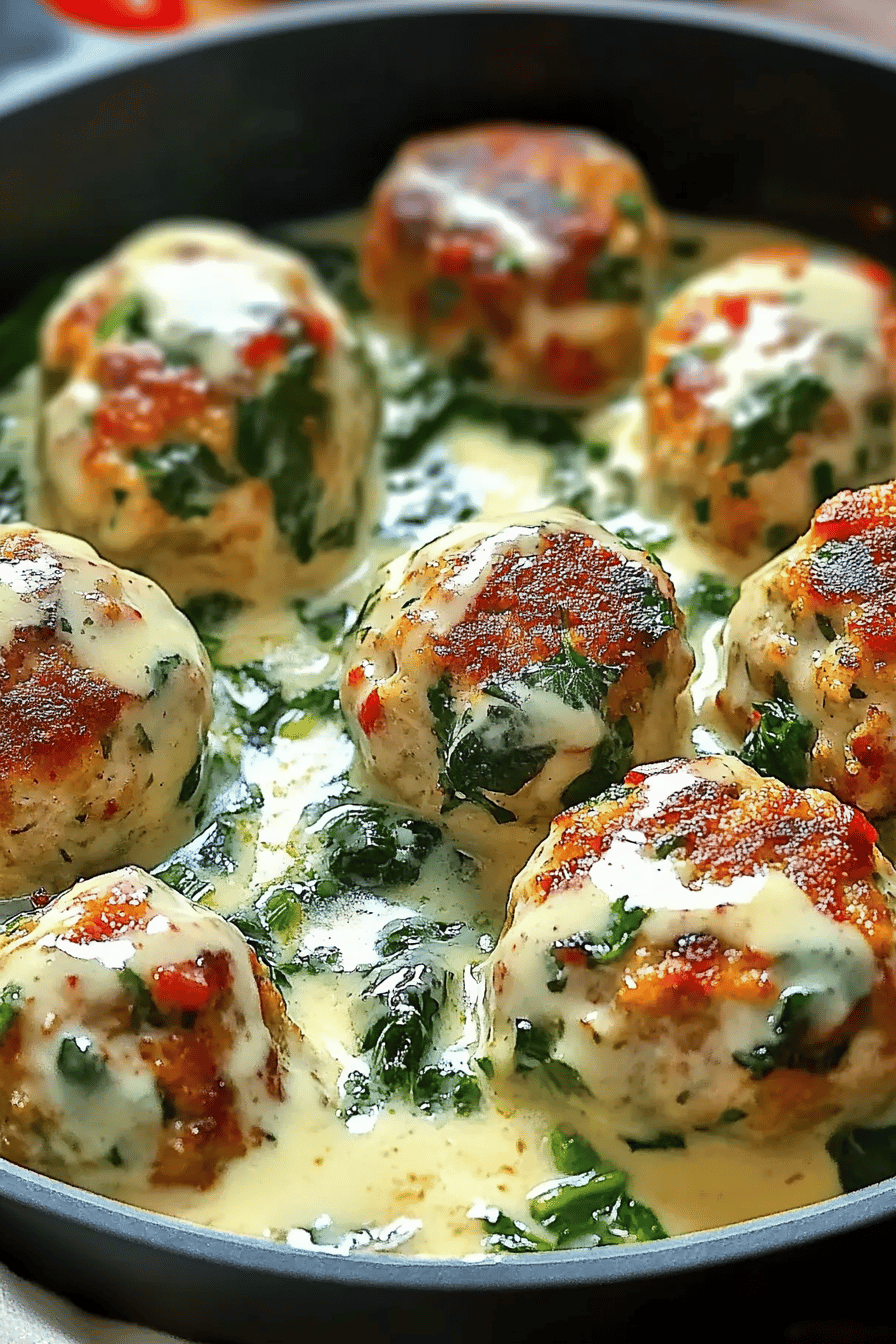 Chicken Ricotta Meatballs slice on plate showing perfect texture and swirl pattern