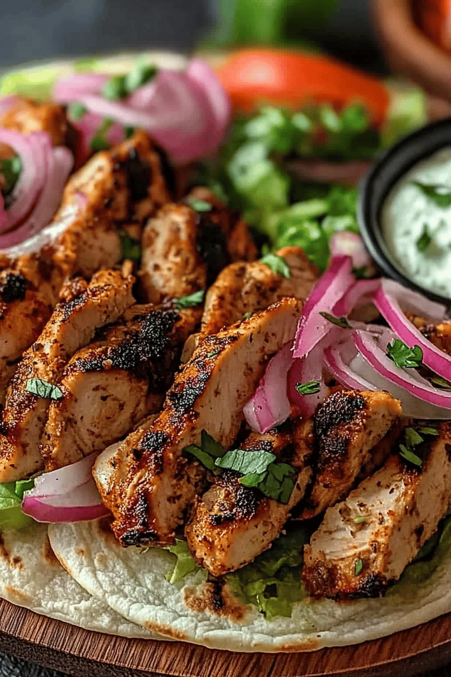 Chicken Shawarma Recipe final dish beautifully presented and ready to serve