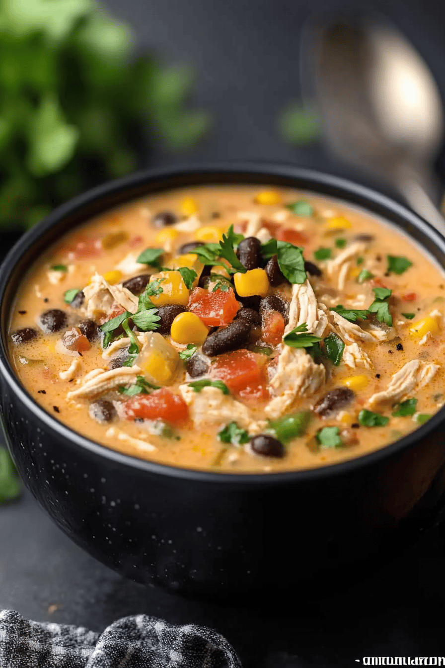 Chicken Taco Soup Instant Pot ingredients organized and measured on kitchen counter
