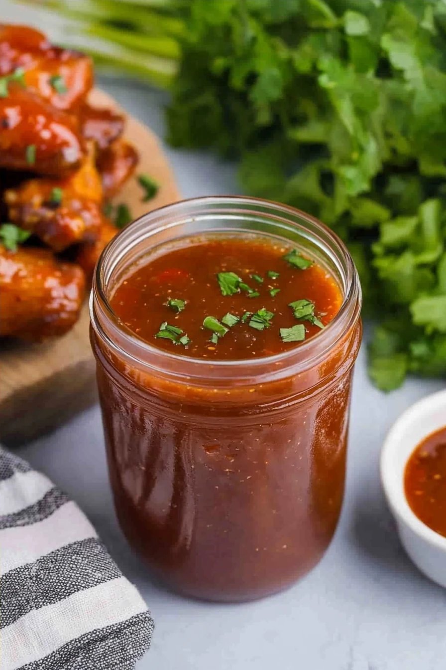 Chicken Wing Sauce Recipes slice on plate showing perfect texture and swirl pattern