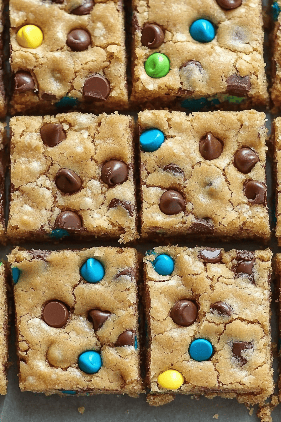 Chocolate Chip Cookie Bars final dish beautifully presented and ready to serve