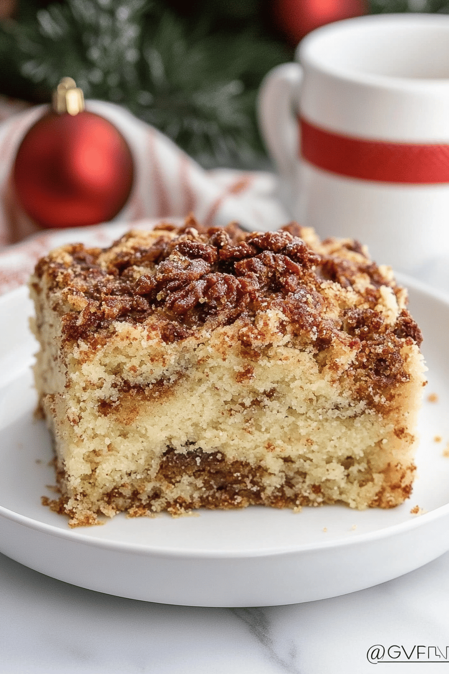 Christmas Coffee Cake ingredients organized and measured on kitchen counter