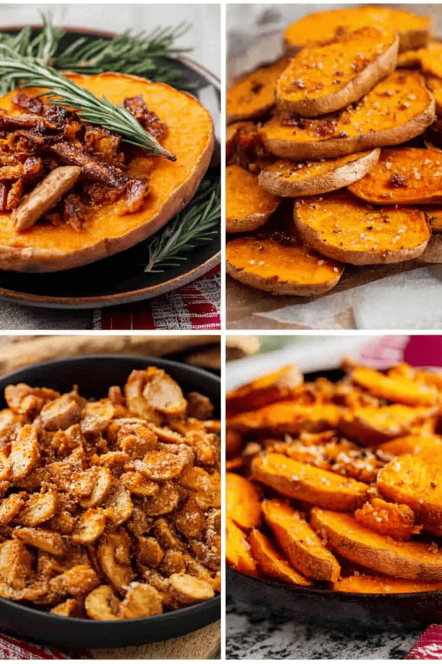 Christmas Sweet Potato Recipes final dish beautifully presented and ready to serve