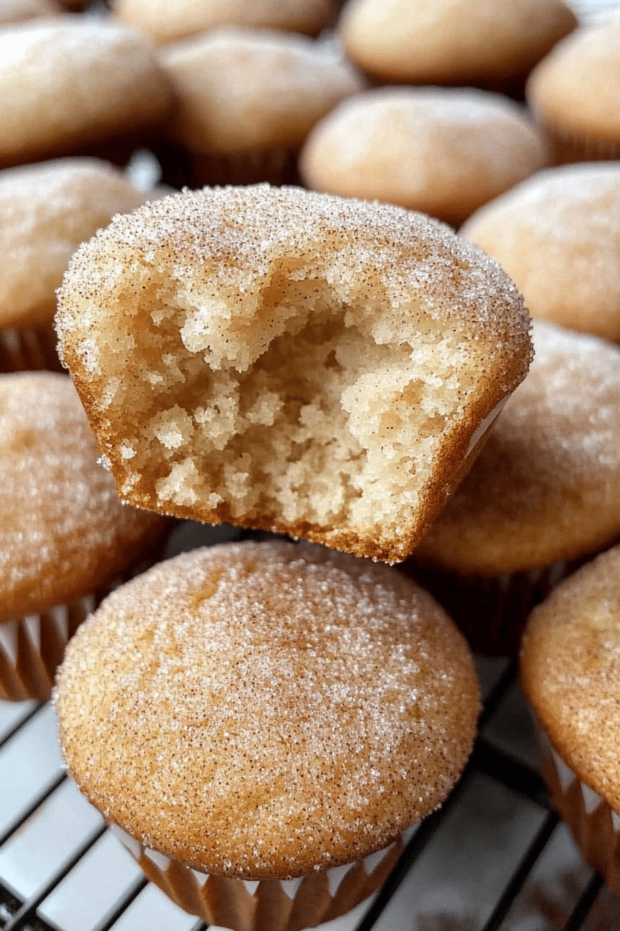 Cinnamon Sugar Mini Donut Muffins ingredients organized and measured on kitchen counter