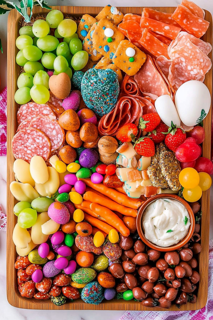 Easter Charcuterie Board slice on plate showing perfect texture and swirl pattern