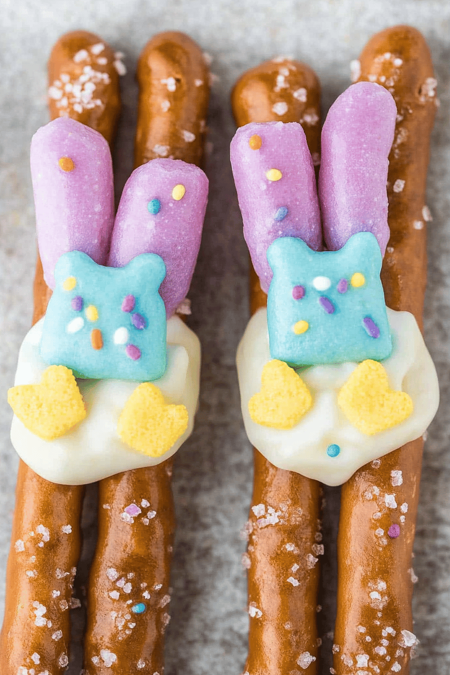 Easter Pretzel Rods final dish beautifully presented and ready to serve