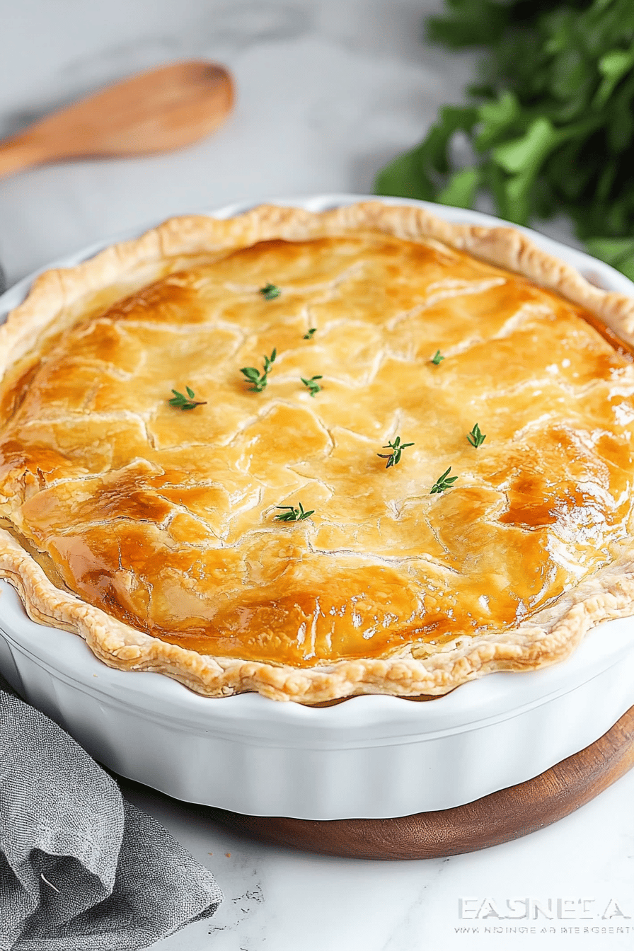 Easy Turkey Pot Pie ingredients organized and measured on kitchen counter