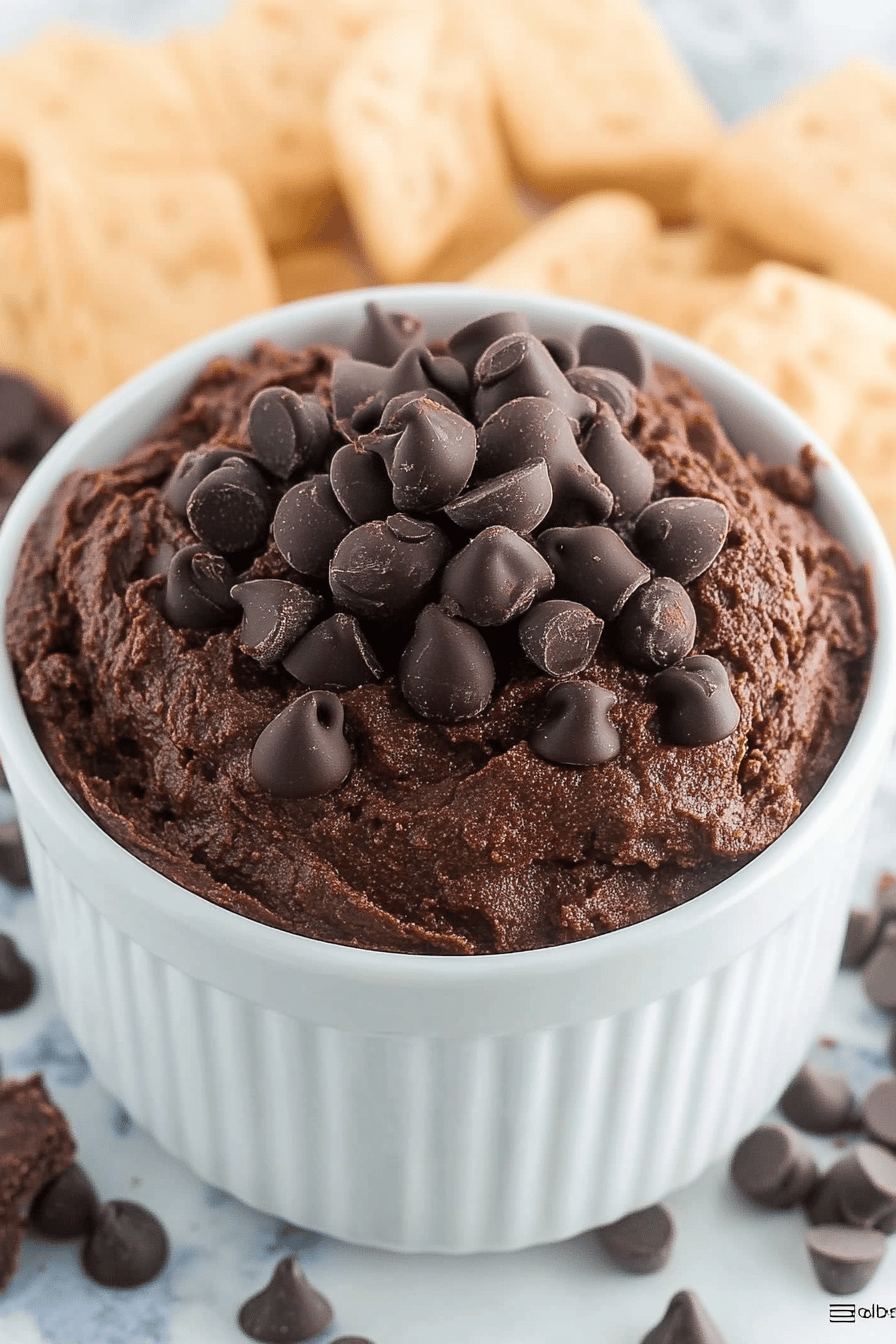Edible Brownie Batter final dish beautifully presented and ready to serve