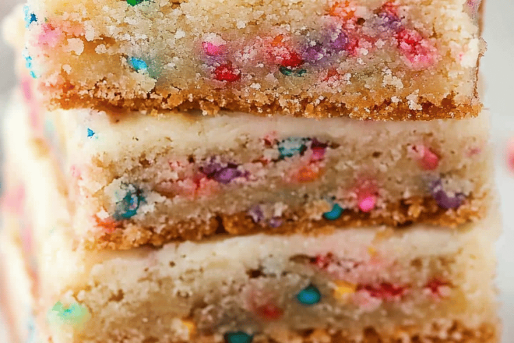 Funfetti Cake Batter Cookie Bars