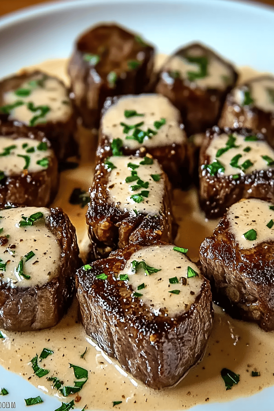 Garlic Butter Steak Bites ingredients organized and measured on kitchen counter