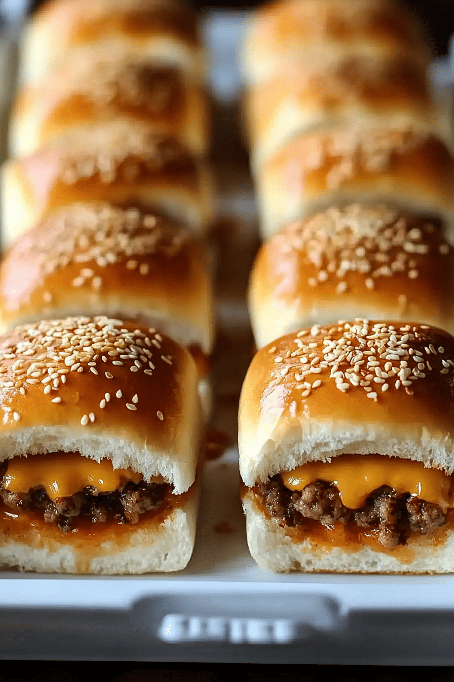 Hawaiian Roll Sliders ingredients organized and measured on kitchen counter