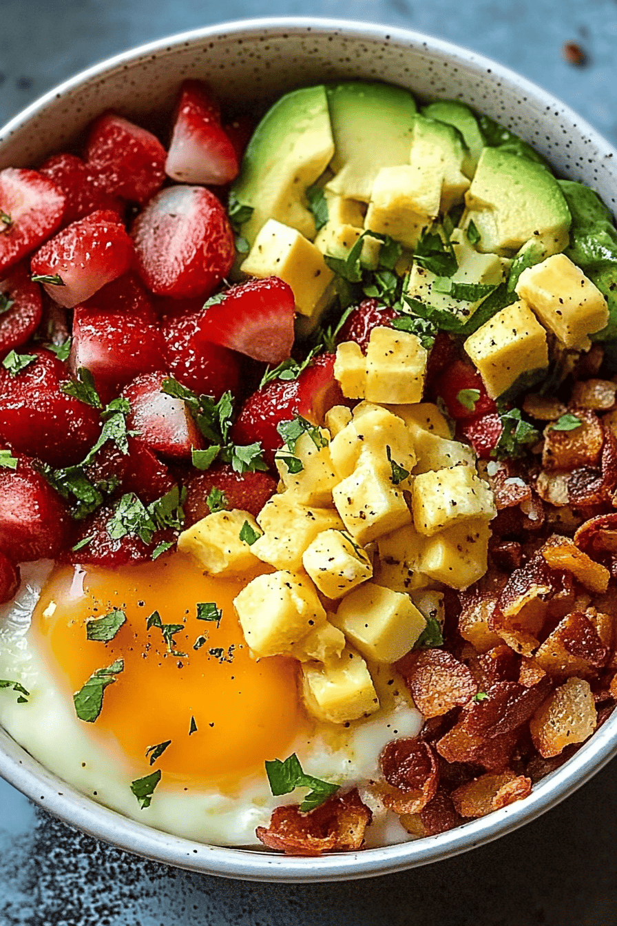 High-Protein Breakfast Bowls slice on plate showing perfect texture and swirl pattern