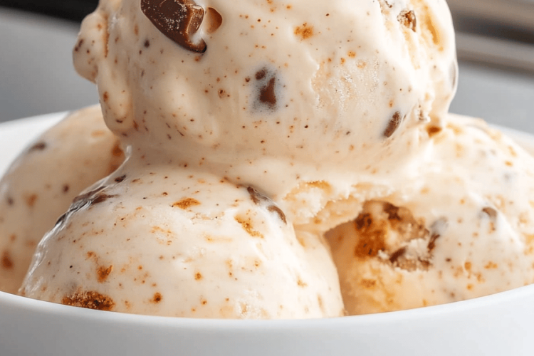 Homemade Butterfinger Ice Cream