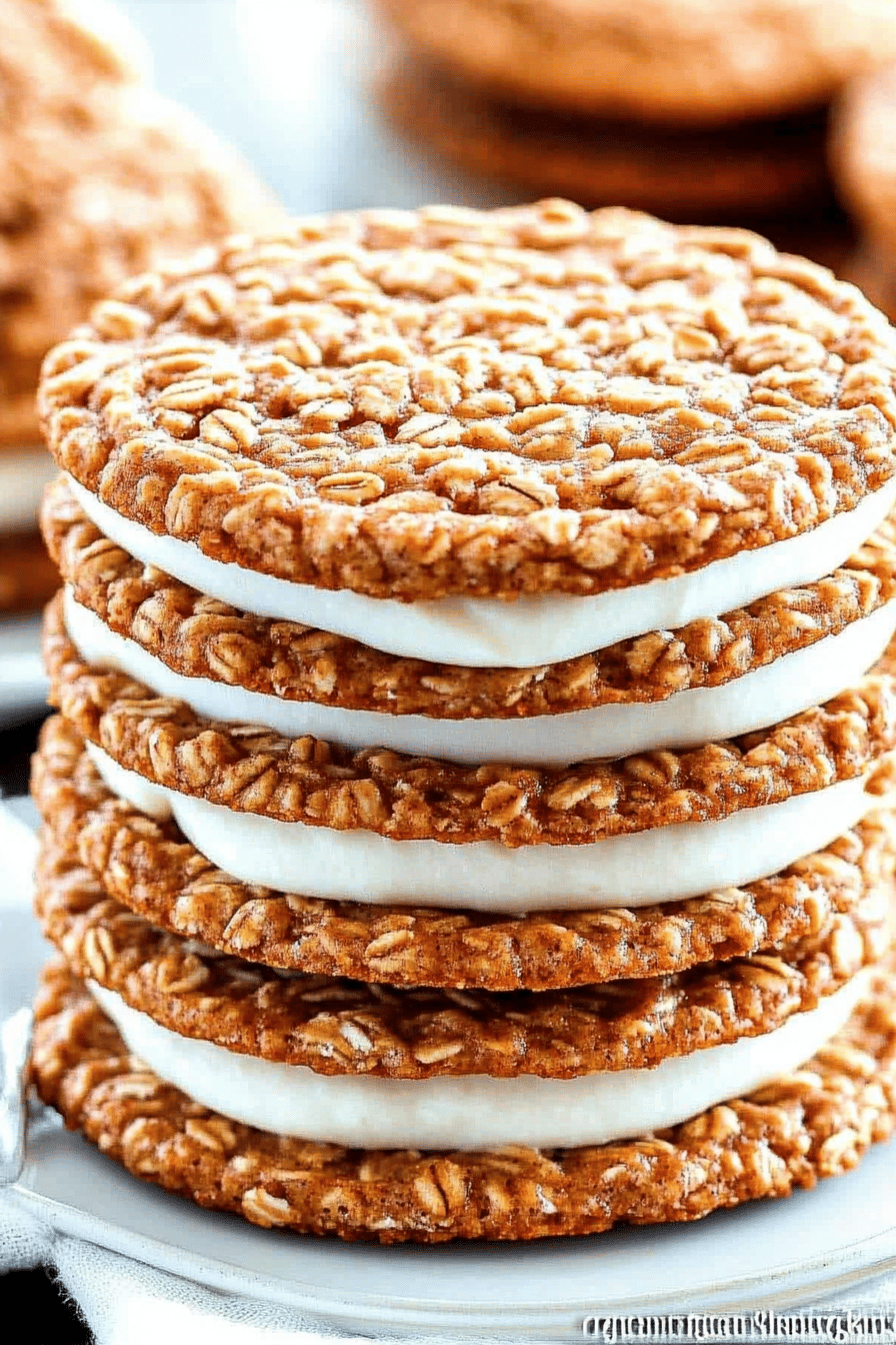 Homemade Oatmeal Cream Pies ingredients organized and measured on kitchen counter
