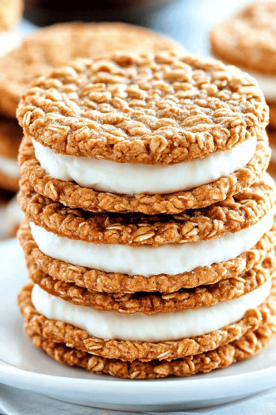 Homemade Oatmeal Cream Pies final dish beautifully presented and ready to serve
