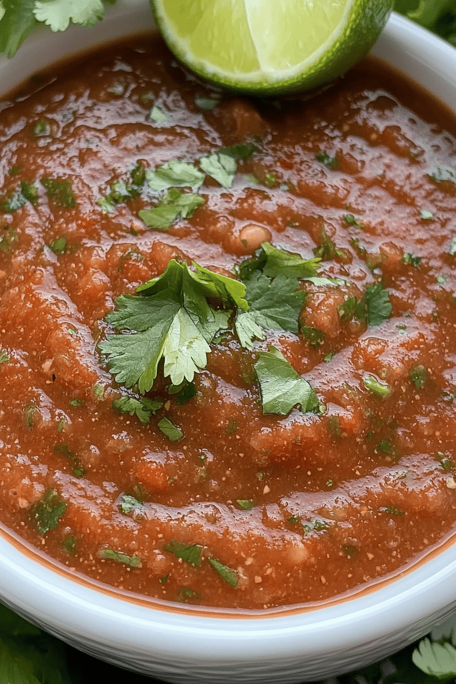 Homemade Salsa Recipe final dish beautifully presented and ready to serve