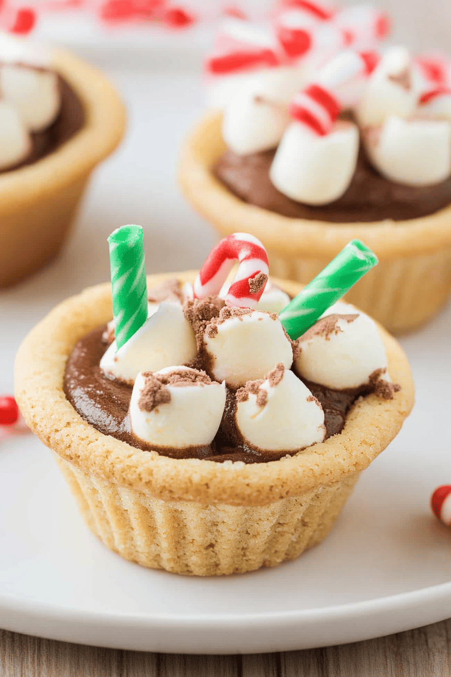 Hot Chocolate Cookie Cups ingredients organized and measured on kitchen counter