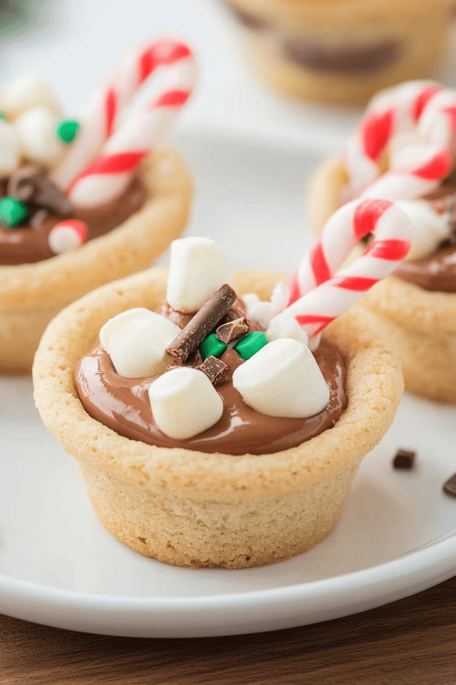 Hot Chocolate Cookie Cups slice on plate showing perfect texture and swirl pattern