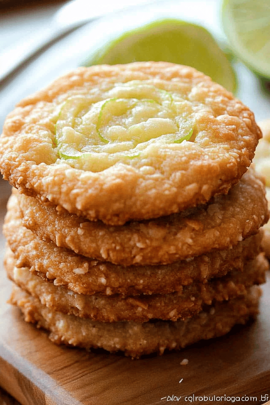 Key Lime Coconut Cookies ingredients organized and measured on kitchen counter