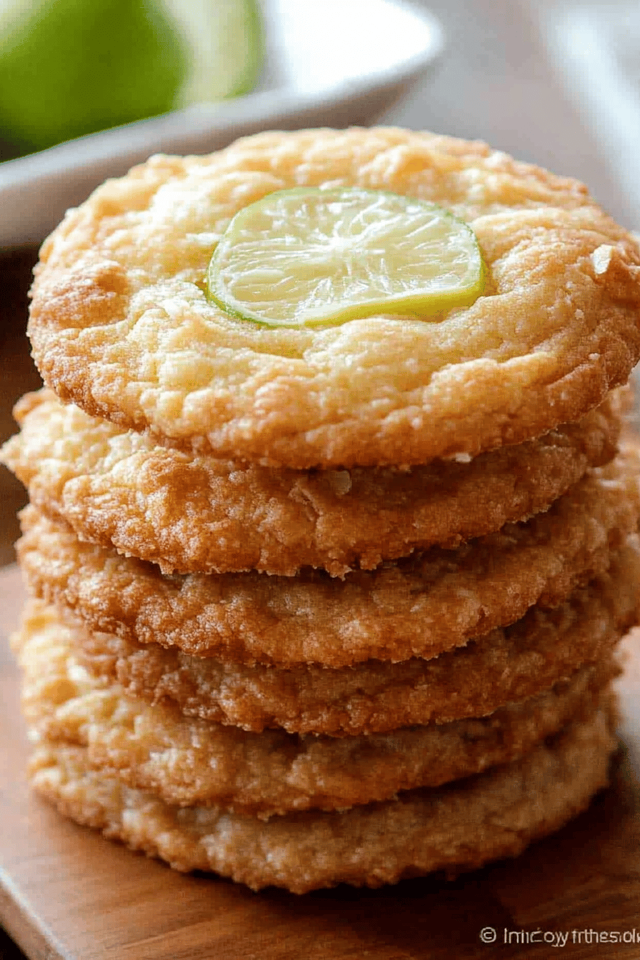 Key Lime Coconut Cookies final dish beautifully presented and ready to serve