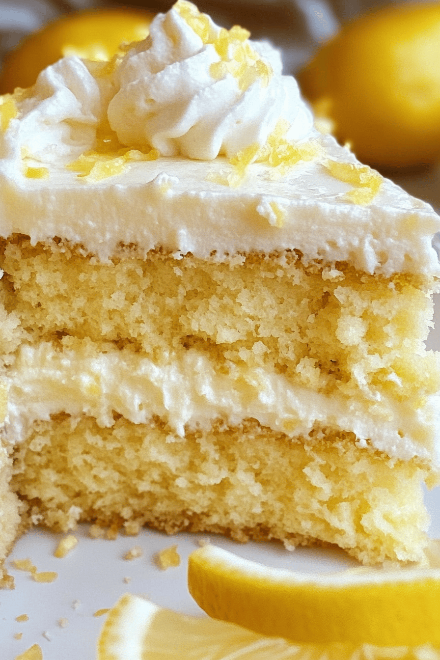 Lemon Dream Cake ingredients organized and measured on kitchen counter