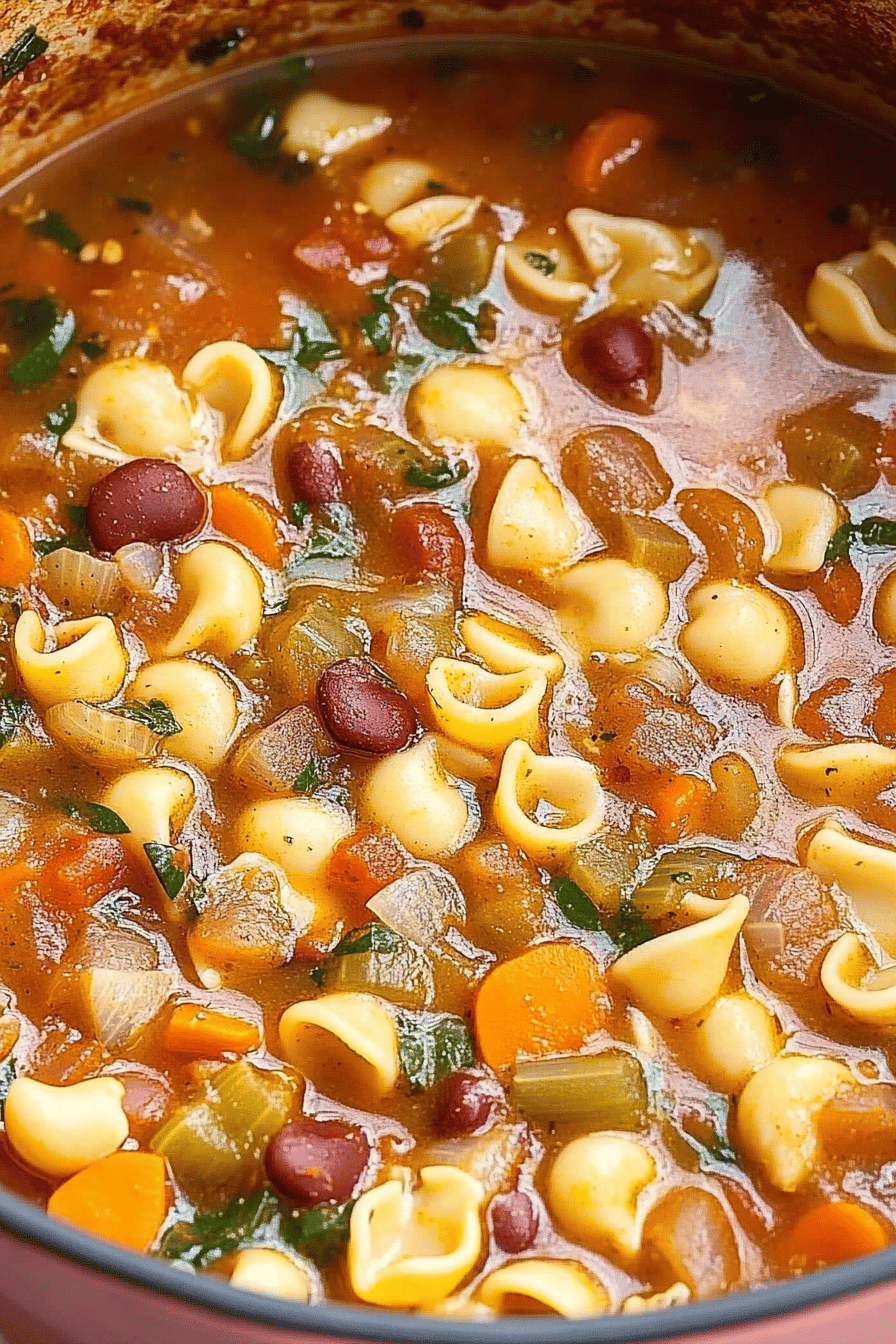 Minestrone Soup Recipe final dish beautifully presented and ready to serve