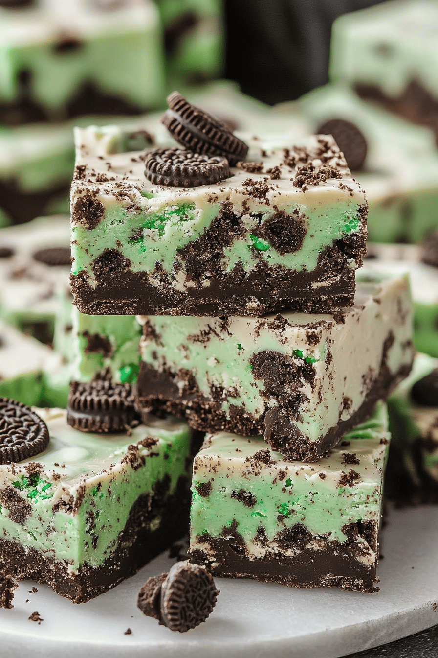 Mint Oreo Fudge ingredients organized and measured on kitchen counter