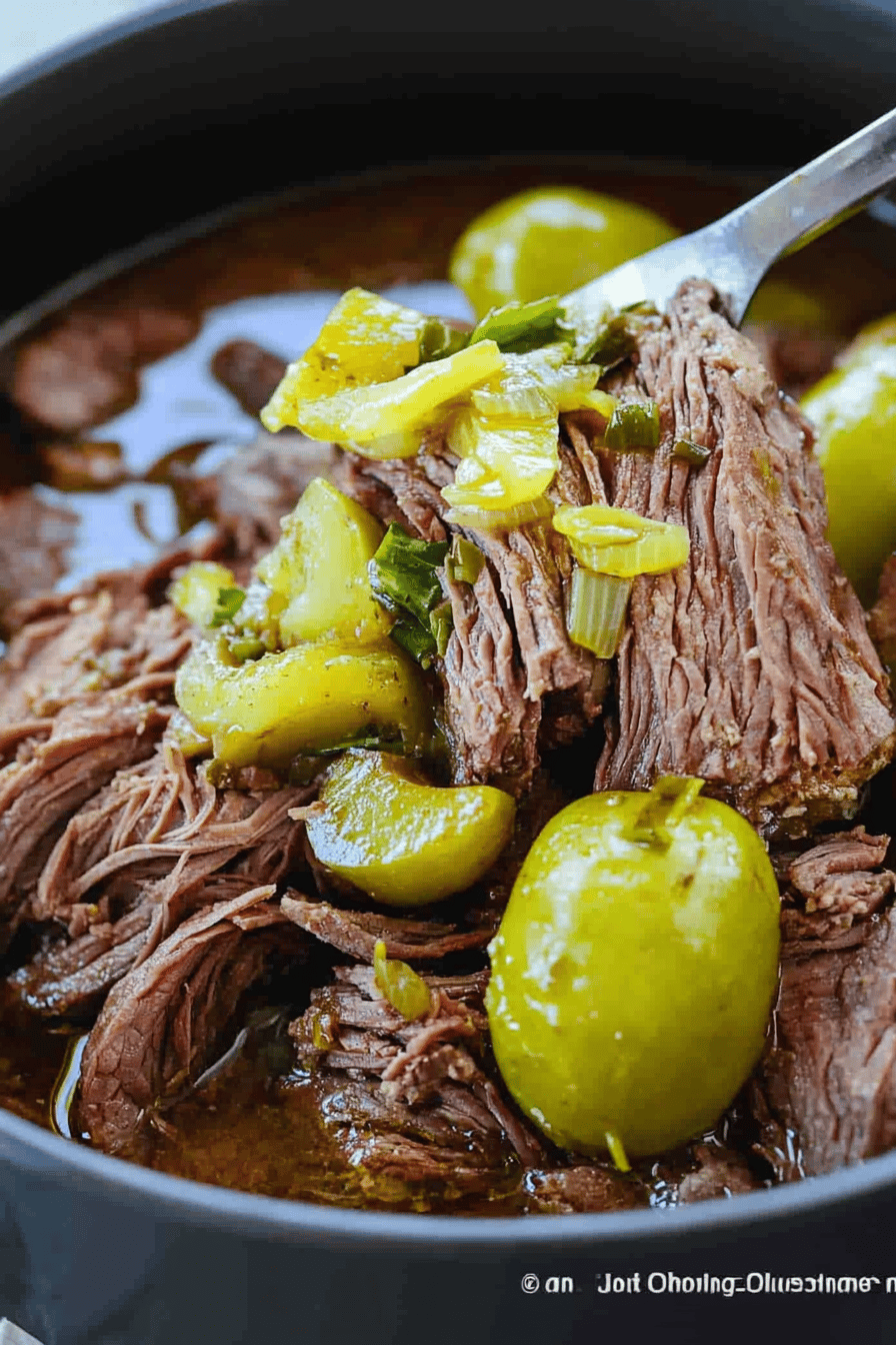 Mississippi Pot Roast ingredients organized and measured on kitchen counter