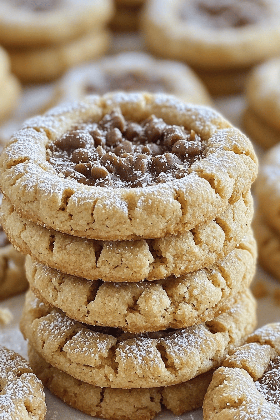 Muddy Buddy Peanut Butter Cookies ingredients organized and measured on kitchen counter