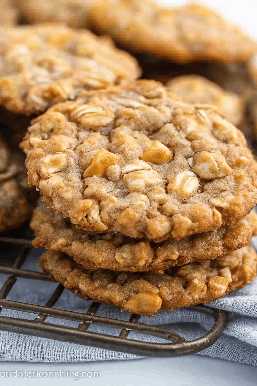Oatmeal Scotchies Recipe slice on plate showing perfect texture and swirl pattern